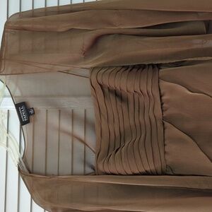 Adrianna Papell tier wrap ruffle special occasion dress